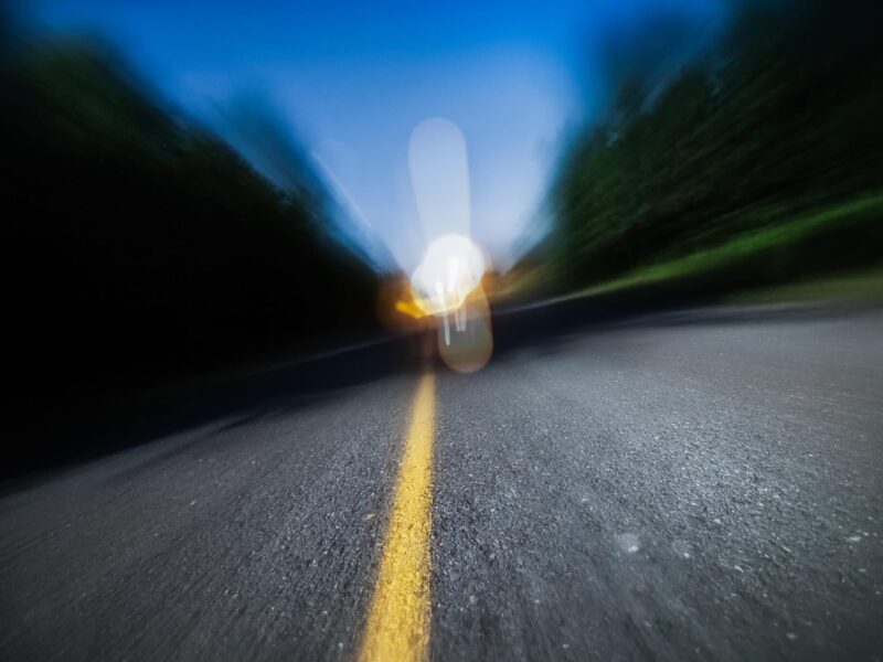 Blurry Road at Night