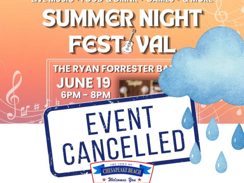 Chesapeake Beach cancels Friday night festival due to rain